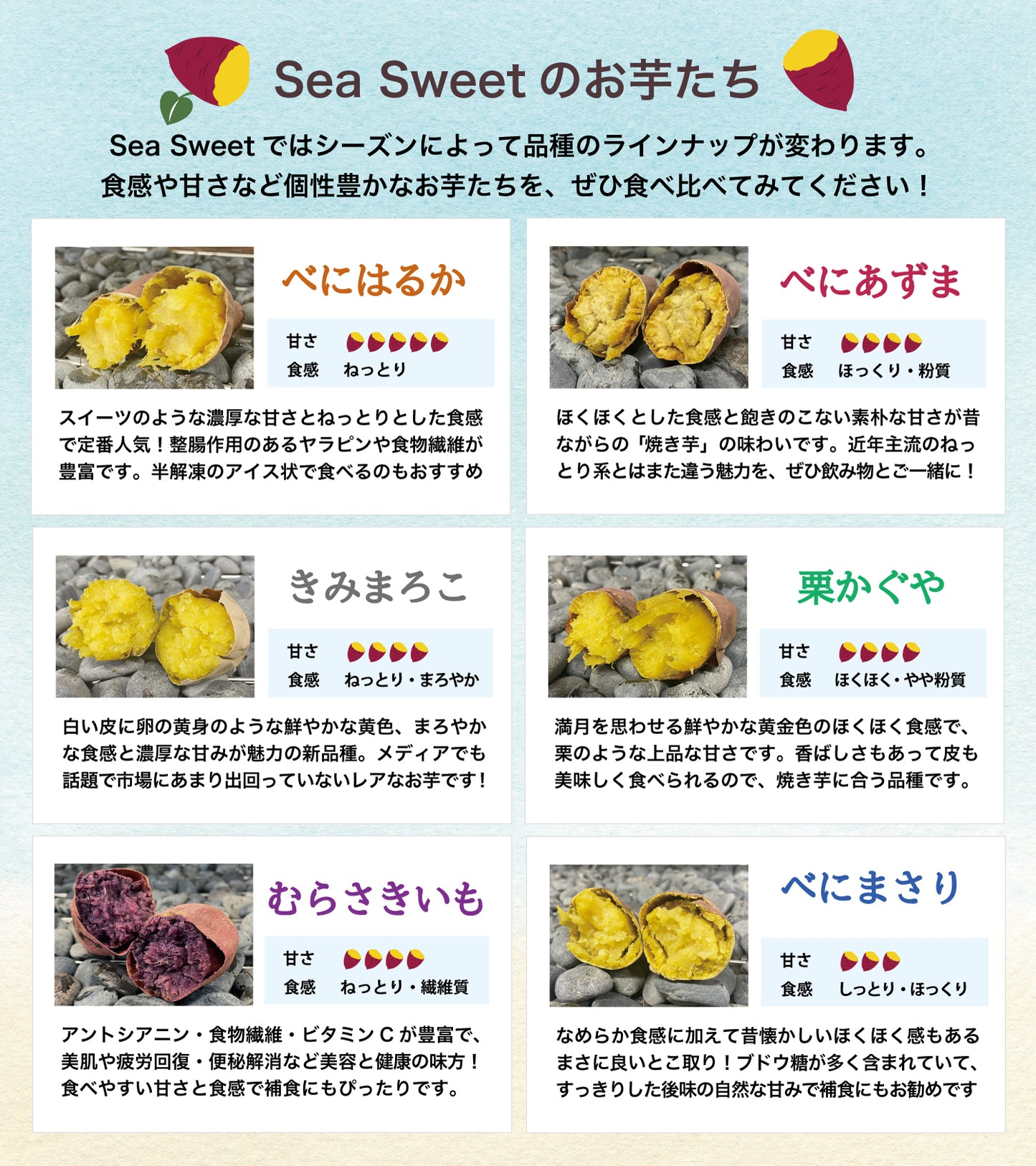 03夏ギフトAセット2026 冷凍焼き芋6種食べ比べ
